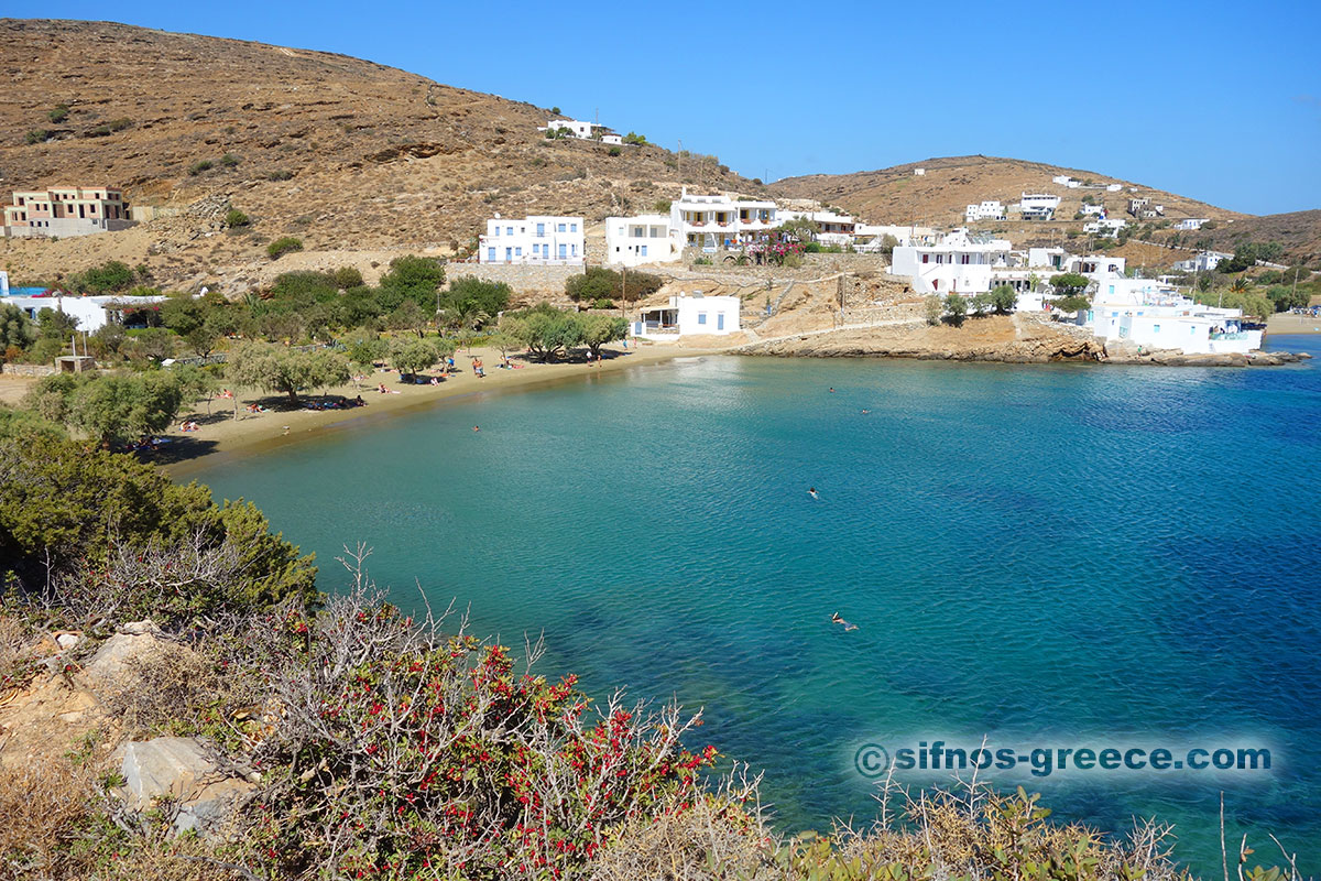 Stranden i Glifo på Sifnos